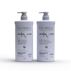 Cặp Gội Xả Phục Hồi Hư Tổn Siêu Suôn Mượt Elvawell 1000ml