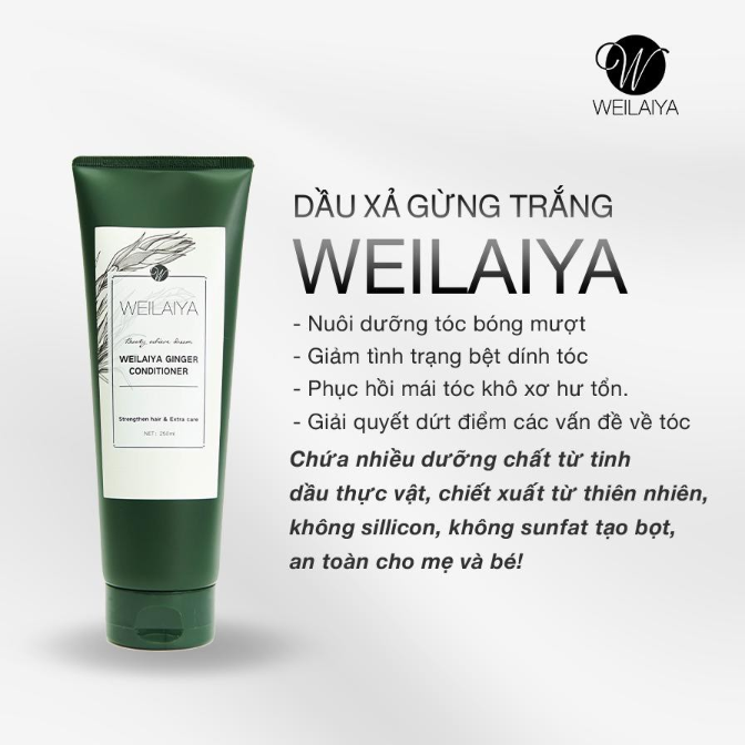 Xả Gừng Trắng Weilaiya Ginger Conditioner Chai 250ml (Weilaiya Ginger Conditioner)