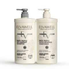 Cặp Gội Xả Giảm Gàu Siêu Suôn Mượt Elvawell 1000ml