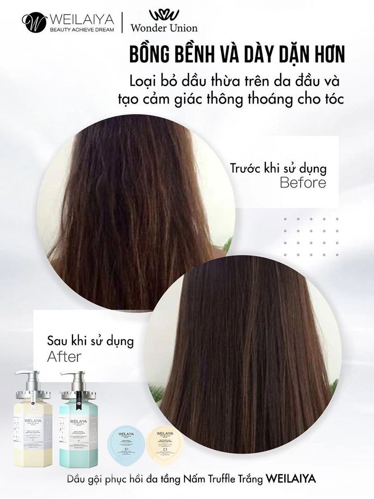 Dầu Xả Phục Hồi Đa Tầng Nấm Truffle Weilaiya White Truffle Hair Nourishing Conditioner 450ml