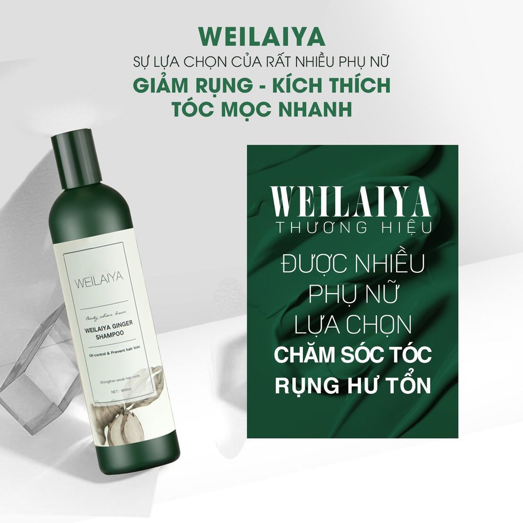 Gội Gừng Trắng Weilaiya Ginger Chai 400ml