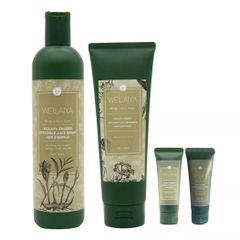 [Da Khô] Cặp Gội-Xả Gừng Hà Thủ Ô Weilaiya nhãn Nâu (Gội 400ml & Xả 250ml, kèm set gội-xả 20ml)