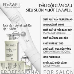 Cặp Gội Xả Giảm Gàu Siêu Suôn Mượt Elvawell 1000ml
