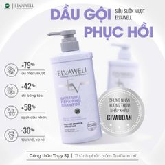 Cặp Gội Xả Phục Hồi Hư Tổn Siêu Suôn Mượt Elvawell 500ml