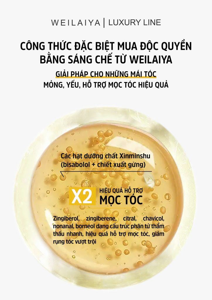 Dầu Xả Weilaiya Luxury Zingiber Detox Shampoo Chai 200ml