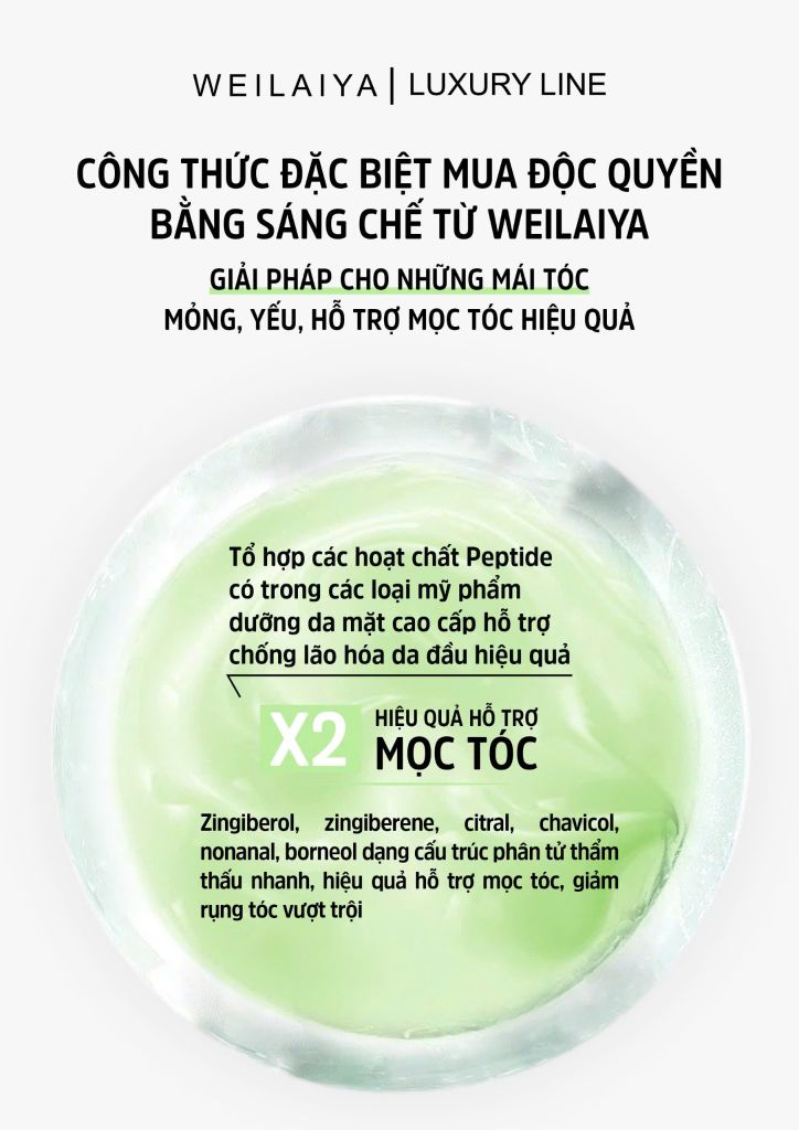 Dầu Gội Gừng Thảo Mộc Weilaiya Luxury Chai 420ml