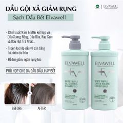 Dầu Gội Giảm Rụng Tóc Sạch Dầu Bết Elvawell 500ml - 1000ml