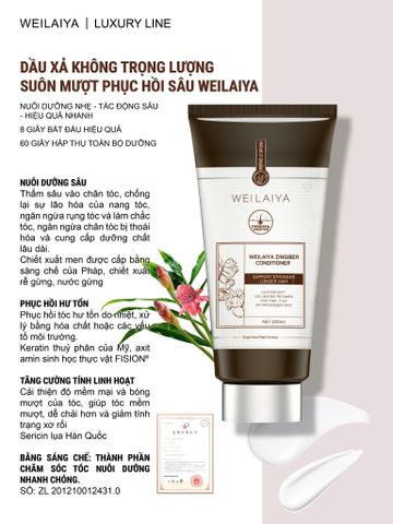 Dầu Xả Gừng Thảo Mộc Weilaiya Luxury Chai 200ml