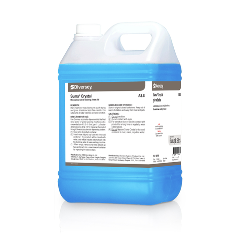 Hoá chất trợ tráng SUMA CRYSTAL A8.8 5L dùng cho máy rửa chén