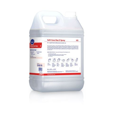 Nước rửa tay diệt khuẩn Soft Care DES E Spray H5 (74% Alcohol) 2x5L