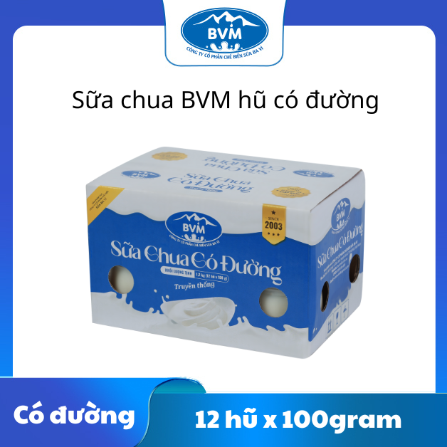  Sữa chua hũ BVM có đường truyền thống 