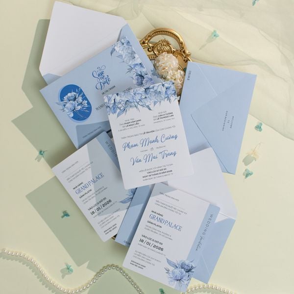 Thiệp Cưới Blue Romance - CS136-X