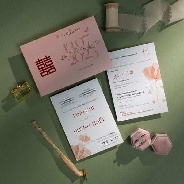Thiệp Cưới Ngọt Ngào Sắc Hỷ Thanh Âm Hạnh Phúc Khởi Đầu - TLC-TK01