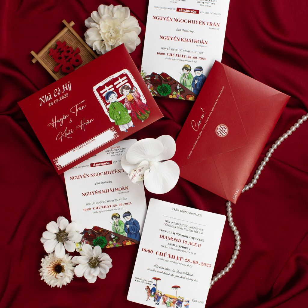 Thiệp Cưới Chibi Việt Phục - CS142