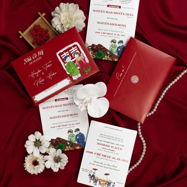 Thiệp Cưới Chibi Việt Phục - CS142