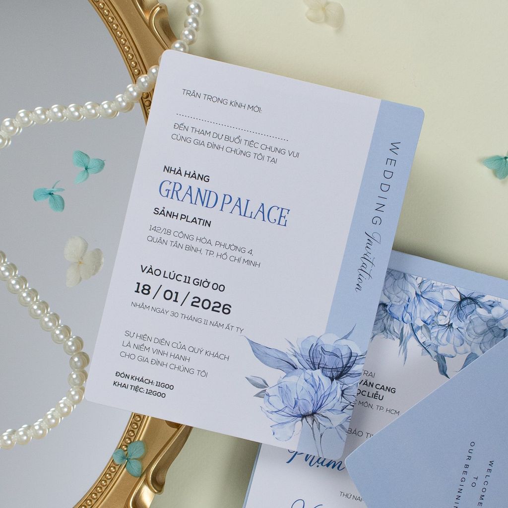 Thiệp Cưới Blue Romance - CS136-X