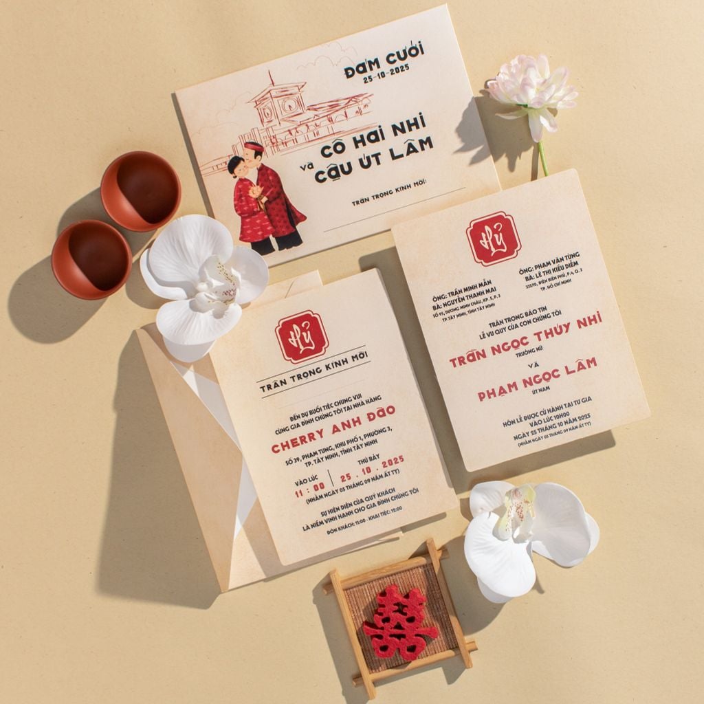 Thiệp Cưới Sài Gòn Xưa Chạm Vào Ký Ức Thập Niên 70 - CS202