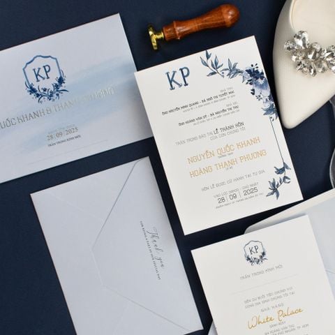 Thiệp cưới Blue Sapphire - TL-C041