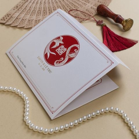 Thiệp Cưới Hồng Liên Giao Ước Nét Đẹp Truyền Thống Tinh Khôi - TILA-D TK