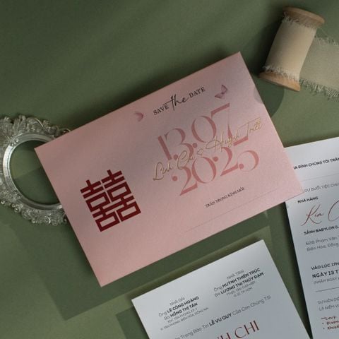Thiệp Cưới Ngọt Ngào Sắc Hỷ Thanh Âm Hạnh Phúc Khởi Đầu - TLC-TK01