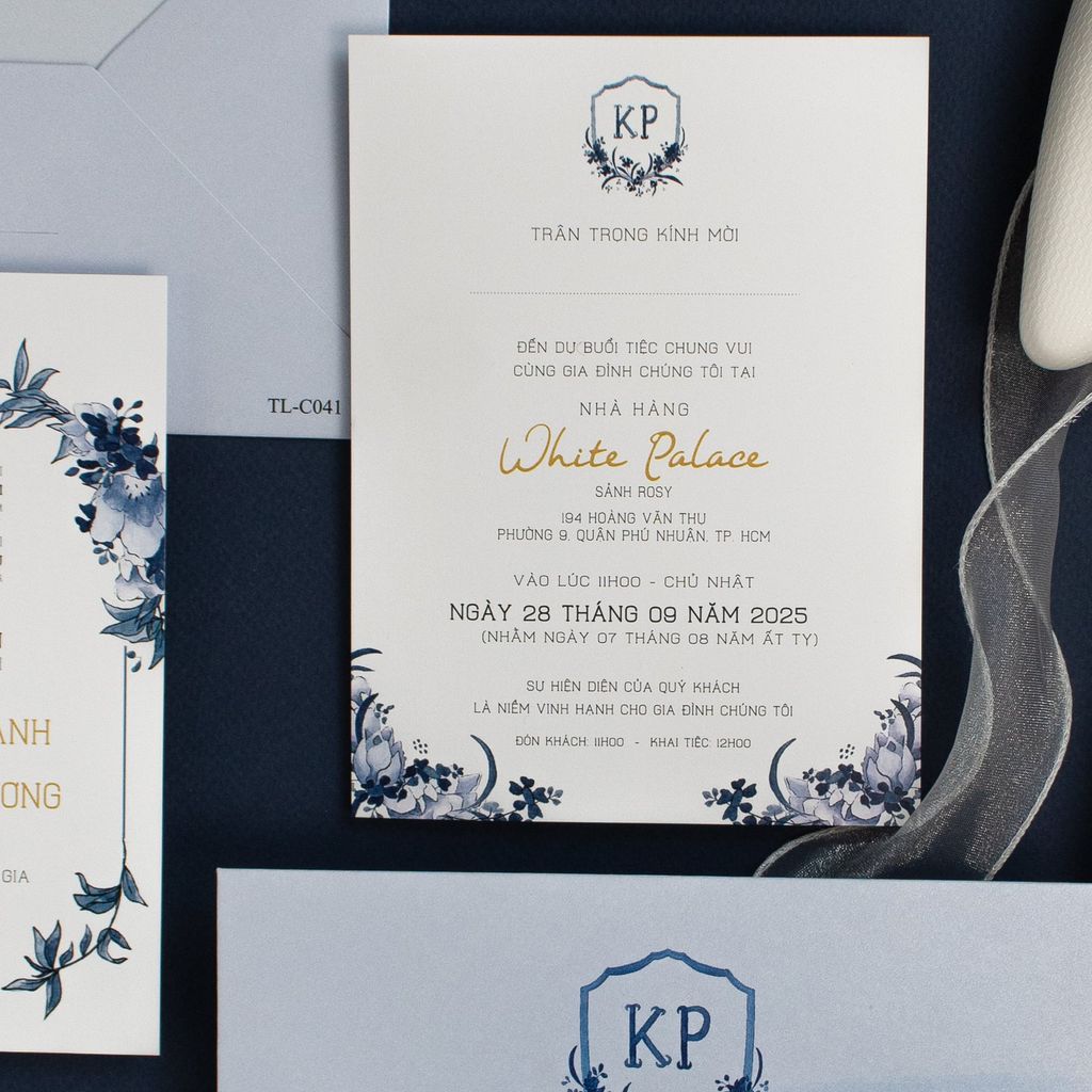 Thiệp cưới Blue Sapphire - TL-C041