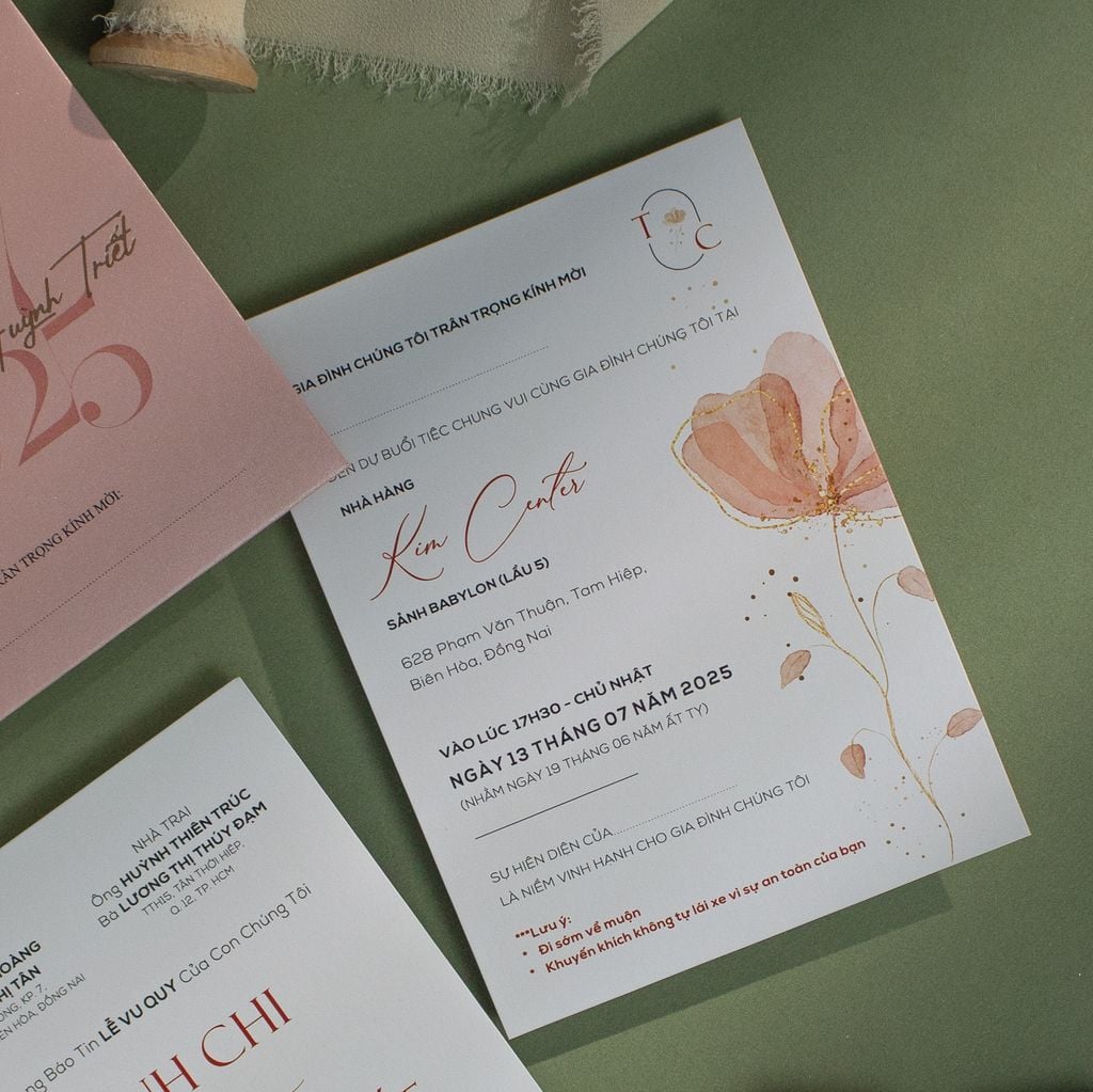 Thiệp Cưới Ngọt Ngào Sắc Hỷ Thanh Âm Hạnh Phúc Khởi Đầu - TLC-TK01