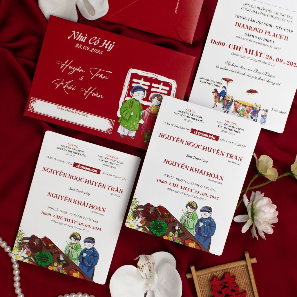 Thiệp Cưới Chibi Việt Phục - CS142