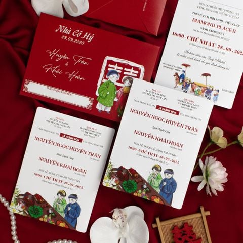 Thiệp Cưới Chibi Việt Phục - CS142