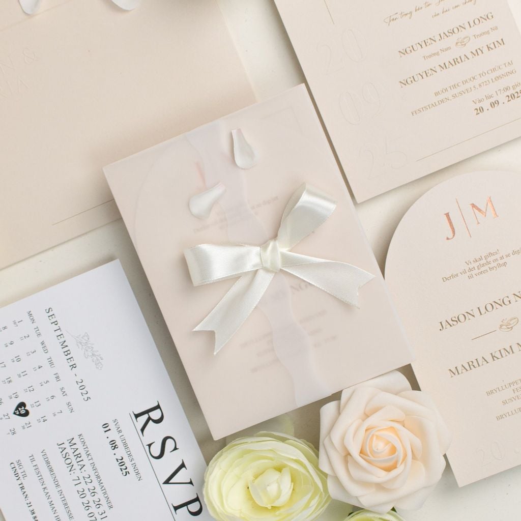 Thiệp Cưới Tối Giản Tone Beige - CSTK-002