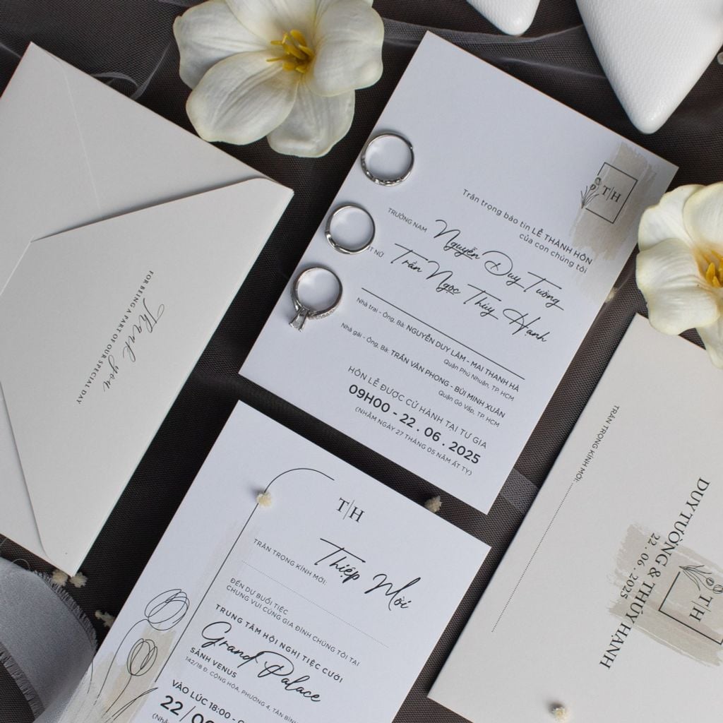 Thiệp Cưới Tinh Khôi Đánh Thức Cảm Xúc Ngày Chung Đôi - BN-A004