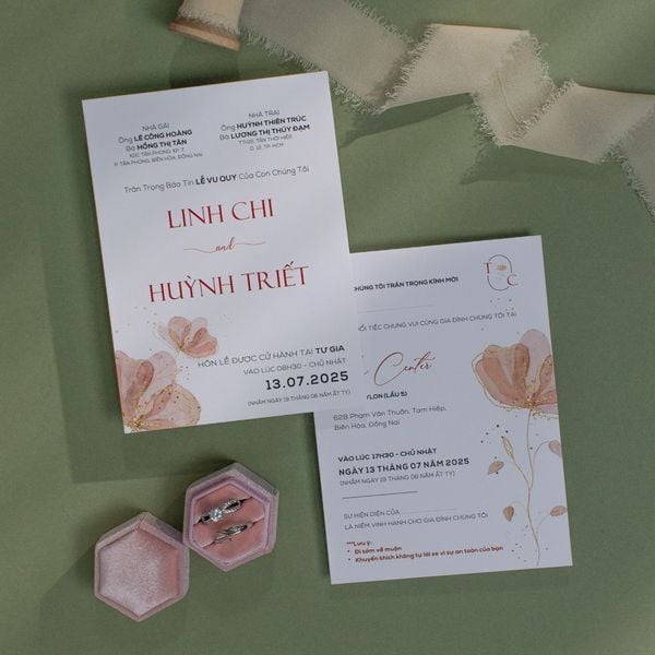 Mẫu thiệp cưới đẹp và cách ghi nội dung thiệp cưới chuẩn lễ nghi