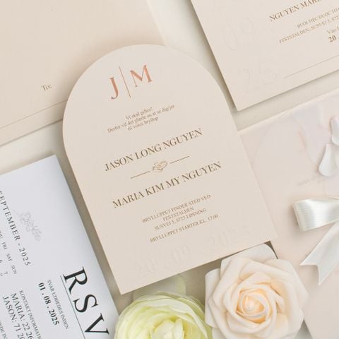 Thiệp Cưới Tối Giản Tone Beige - CSTK-002