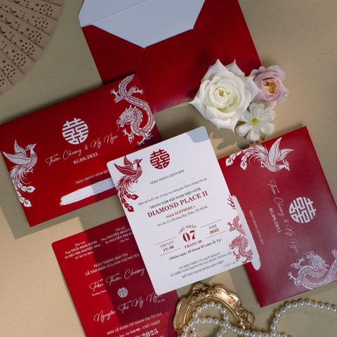 Thiệp Cưới Long Phụng Sum Vầy - CS141