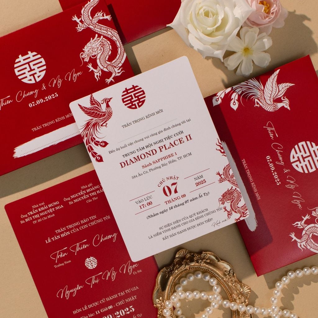 Thiệp Cưới Long Phụng Sum Vầy - CS141