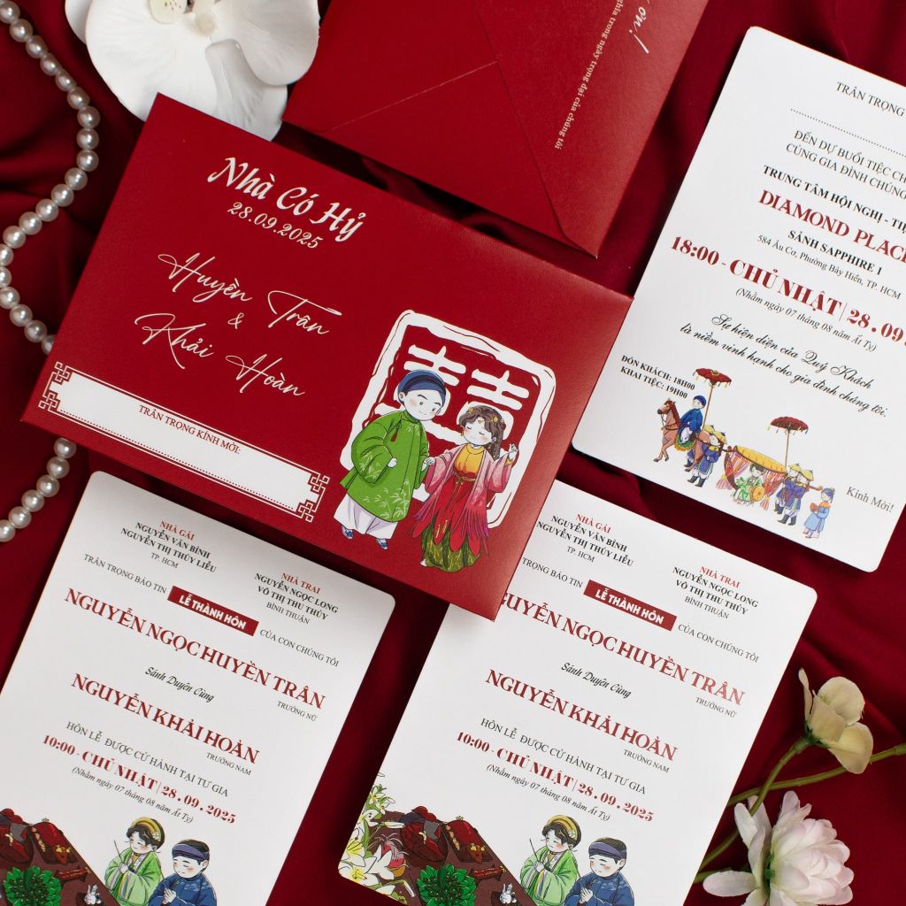 Thiệp Cưới Chibi Việt Phục - CS142