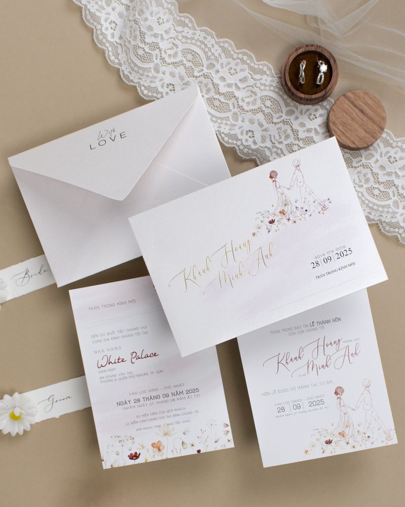 Thiệp cưới Cùng Anh Đi Khắp Thế Gian - TL-C010