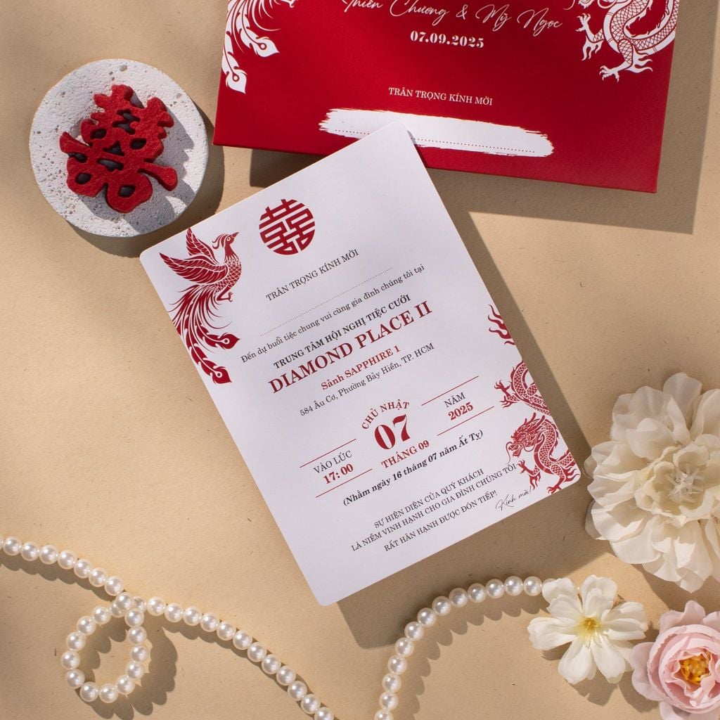 Thiệp Cưới Long Phụng Sum Vầy - CS141