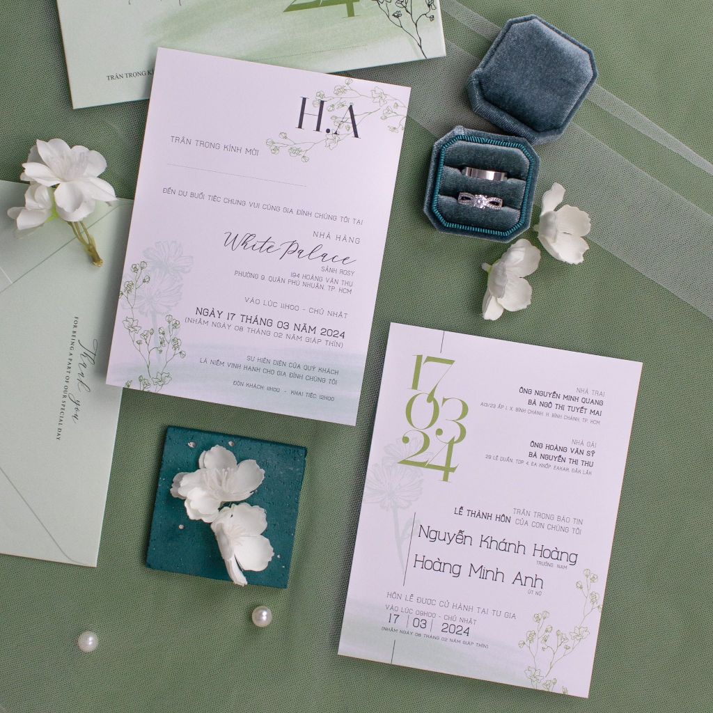 Thiệp Cưới  Sage Breeze - TL-C029