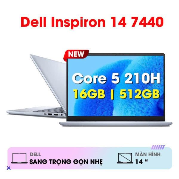  Laptop Dell 14 DC14250 DC4C5386W (Core 5 120U/ 16GB/ 512GB SSD/ 14 inch WUXGA/ Win 11/ Office/ Silver/ 1Y) 