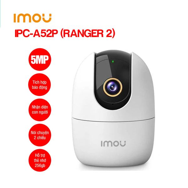  Camera Wifi 360 độ IMOU IPC-A52P (Ranger 2 5MP) 