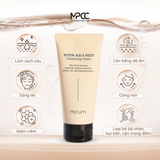  Sữa Rửa Mặt Tạo Bọt, Tẩy Trang, Làm Sạch Sâu Và Siêu Giữ Ẩm Mirum 120ml - Mirum Super Aqua Deep Cleansing Foam 
