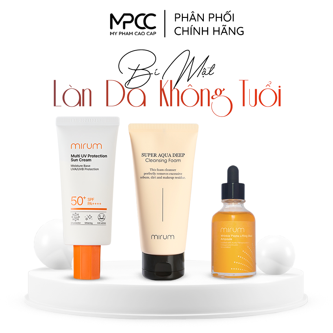  Combo làm sạch, phục hồi, chống nắng Mirum 