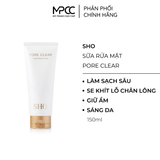  Sữa rửa mặt SHO tạo bọt, làm sạch sâu, giữ ẩm và sáng da, hỗ trợ se khít lỗ chân lông - 150ml 