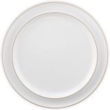  White With Gold Rim Plates 10inc 