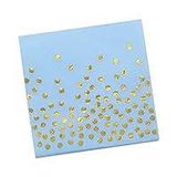  Blue Napkins Gold Dot 10 pack 