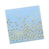  Blue Napkins Gold Dot 10 pack 