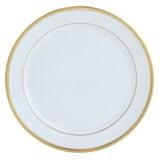  White with Gold Rim Plastic plates 10 inc 