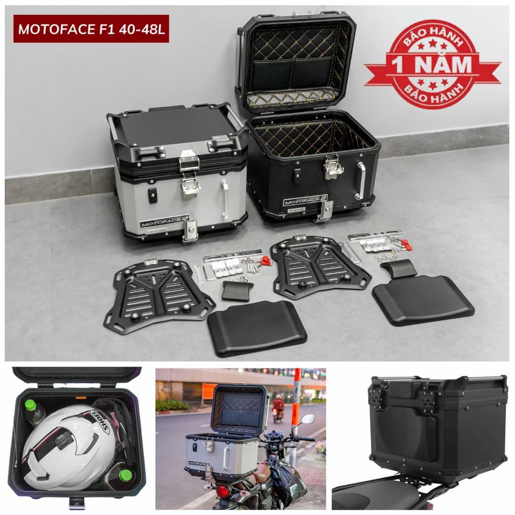 Bộ thùng nhôm hông Universal 28L – Gắn mọi xe