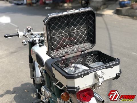 Thùng nhôm lùn 25L FMAN – Bản mini 2 ổ khóa