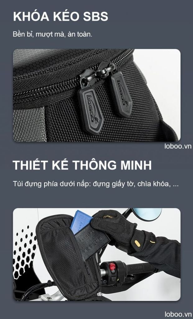 Túi hít bình xăng Loboo BTB03BK chính hãng